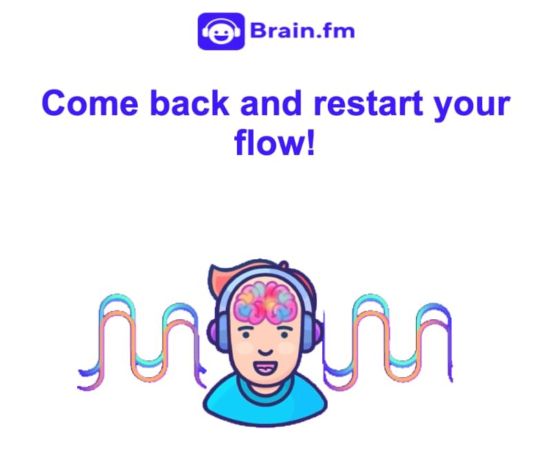 Re-engagement email example: Brain.fm
